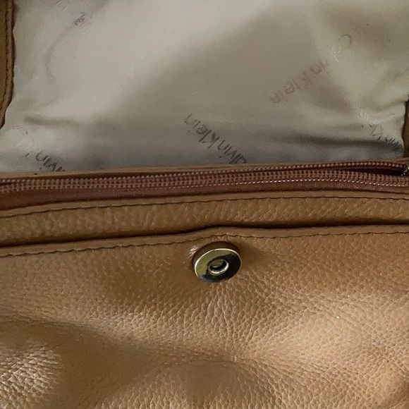 Calvin Klein Small Tan Crossbody Purse - Picture 2 of 3